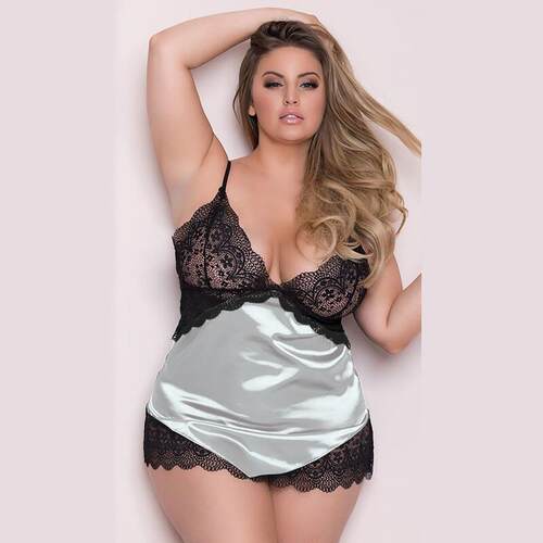 Women Night dress Sleepwear Nightwear Lingerie plus size