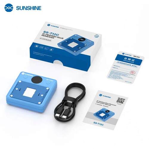新讯SS-T12C手机固定CPU字库IC芯片加热除胶平台维修工具夹具卡具