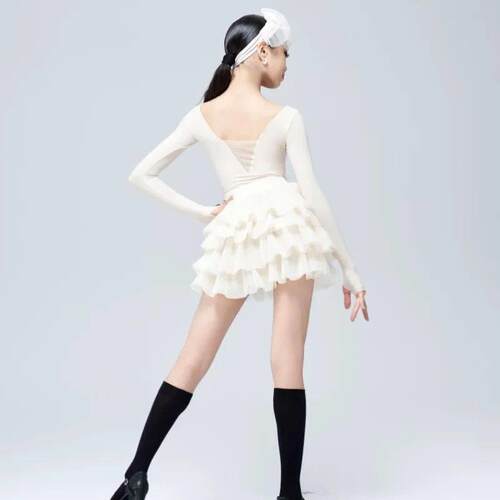 WAVE未午拉丁舞2025少儿儿童秋冬女童拉丁舞服八音盒少女套装2051