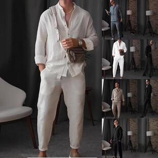 Men's sports long sleeved long pants two light cooked