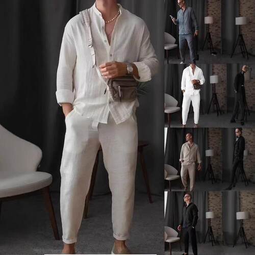 Men's sports long sleeved long pants two light cooked