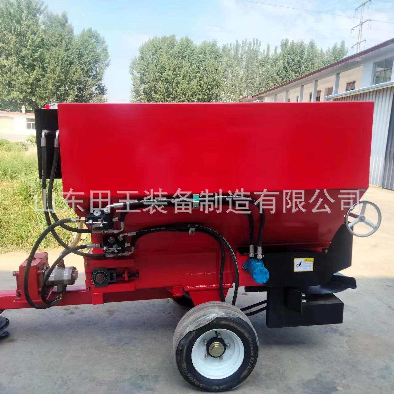 小型牵引式撒肥车撒肥机 大棚王牵引带动1方2方撒粪机家用撒粪车