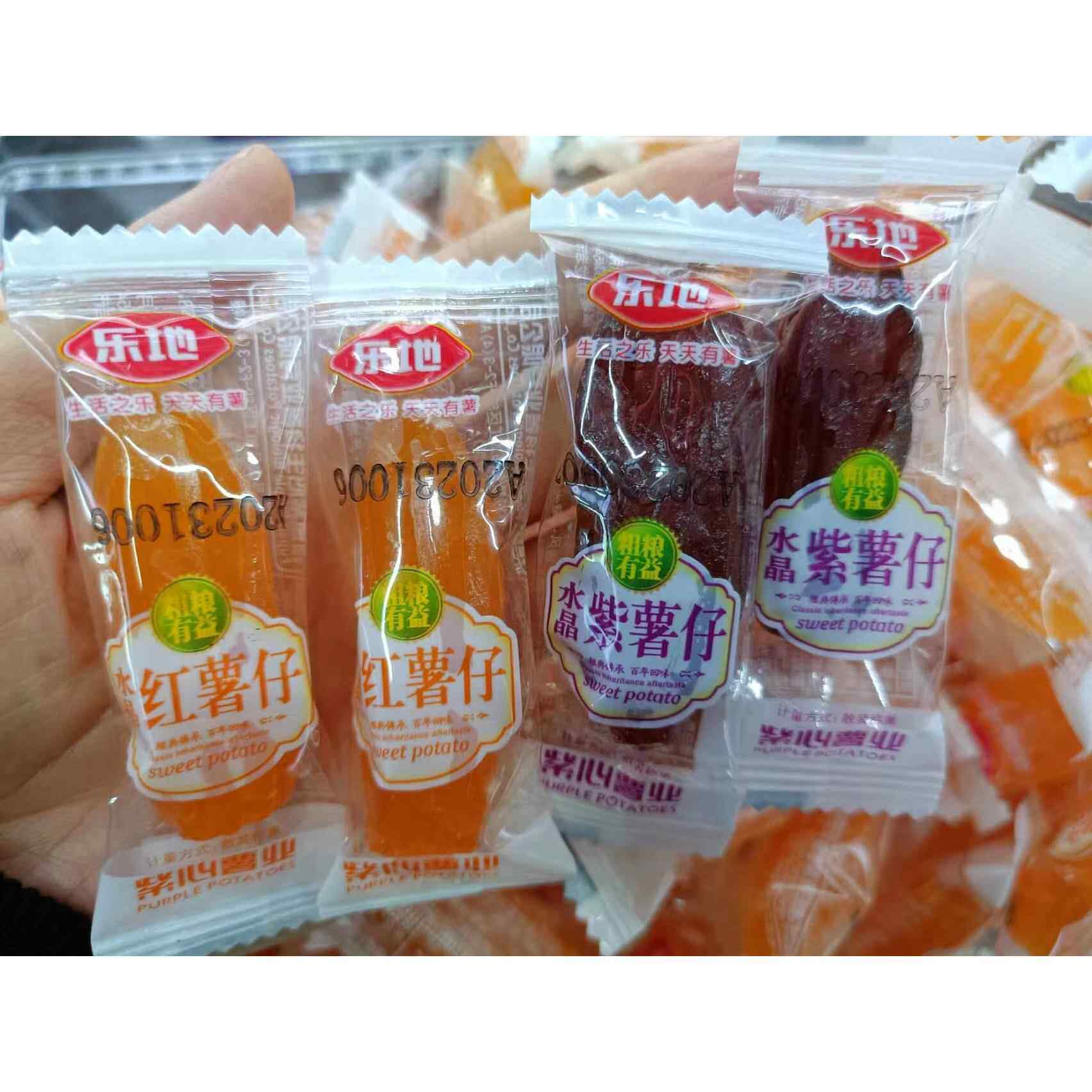 乐地水晶薯仔红薯干紫薯干独立小包装散称款休闲零食 包邮