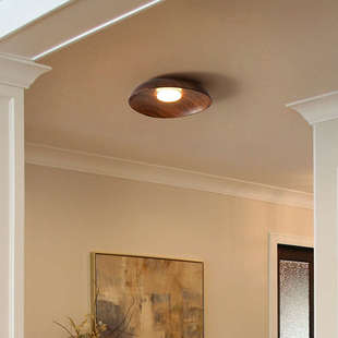 寂衣帽侘复古木色胡桃间入户吸顶灯风玄关过道走廊灯古风中阳台