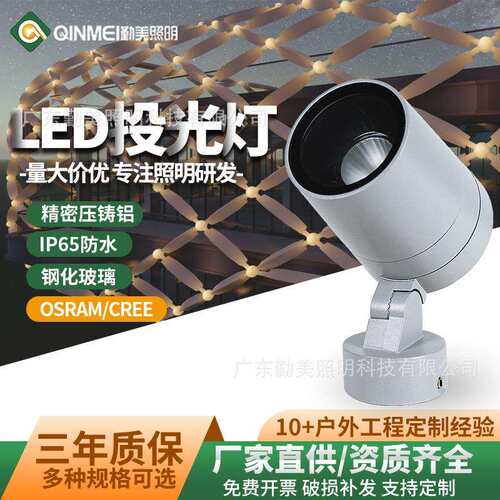 led户外投光灯20W调光调色防水投光灯DALI调光投光灯