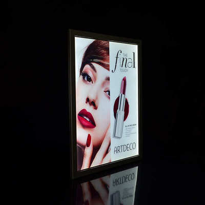 20mm单面翻盖展示灯箱 LED导光板灯箱 铝型材导光板灯箱 四边开启