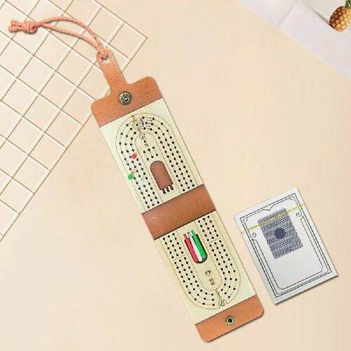 Cribbage Board Game Set Includes Playing Cards 6 Pegs Fun