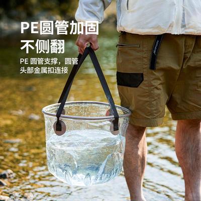折叠沙滩玩具桶便携儿童赶海透明观察桶拍照道具海南三亚装备工具