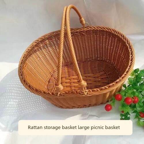 购物篮篮子提篮野餐竹编买菜手工