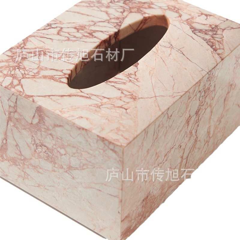 简约大理石纹纸巾盒北欧客厅餐厅酒店会所卫生间轻奢高档 抽纸盒