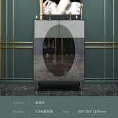 奢玻璃茶玄关现代极水柜简约轻餐意式 ri0t边简储物柜后现代柜客厅