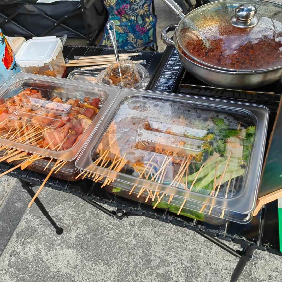 钵钵鸡专用盆商用摆摊工具长方形透明麻辣烫展示盘子冷锅串串容器图片