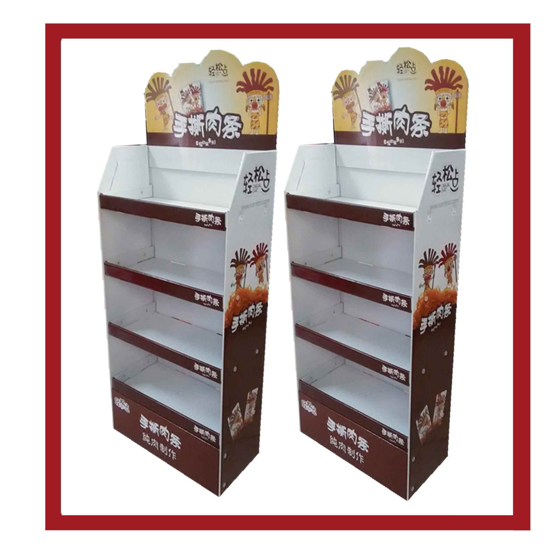 挂纸货架盒商超钩货大促展示架PDQ展示高JXP硬度百纸板落地展架