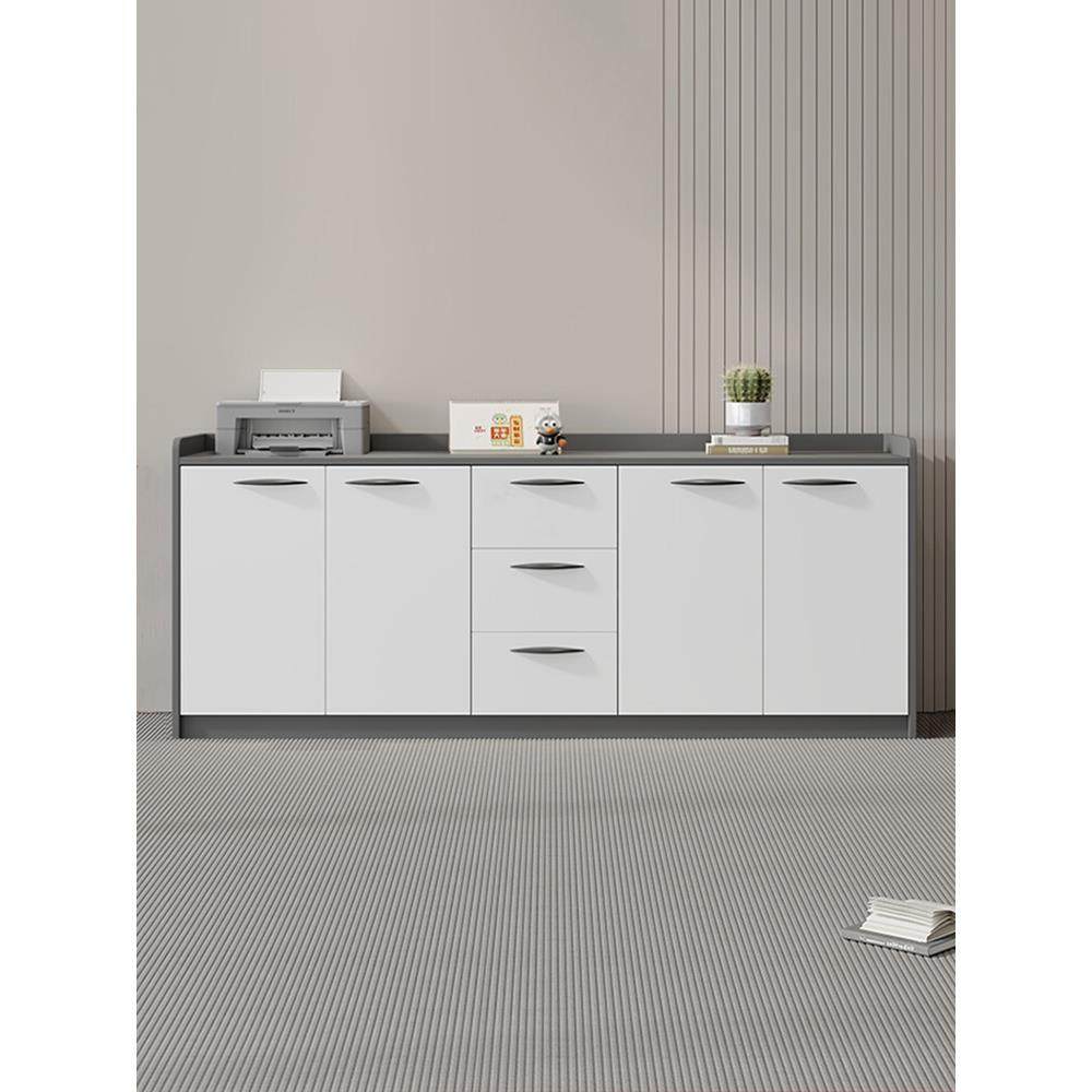 办公室茶水柜会议室柜子落地矮柜隔断办公桌侧柜置物覆印机储物柜