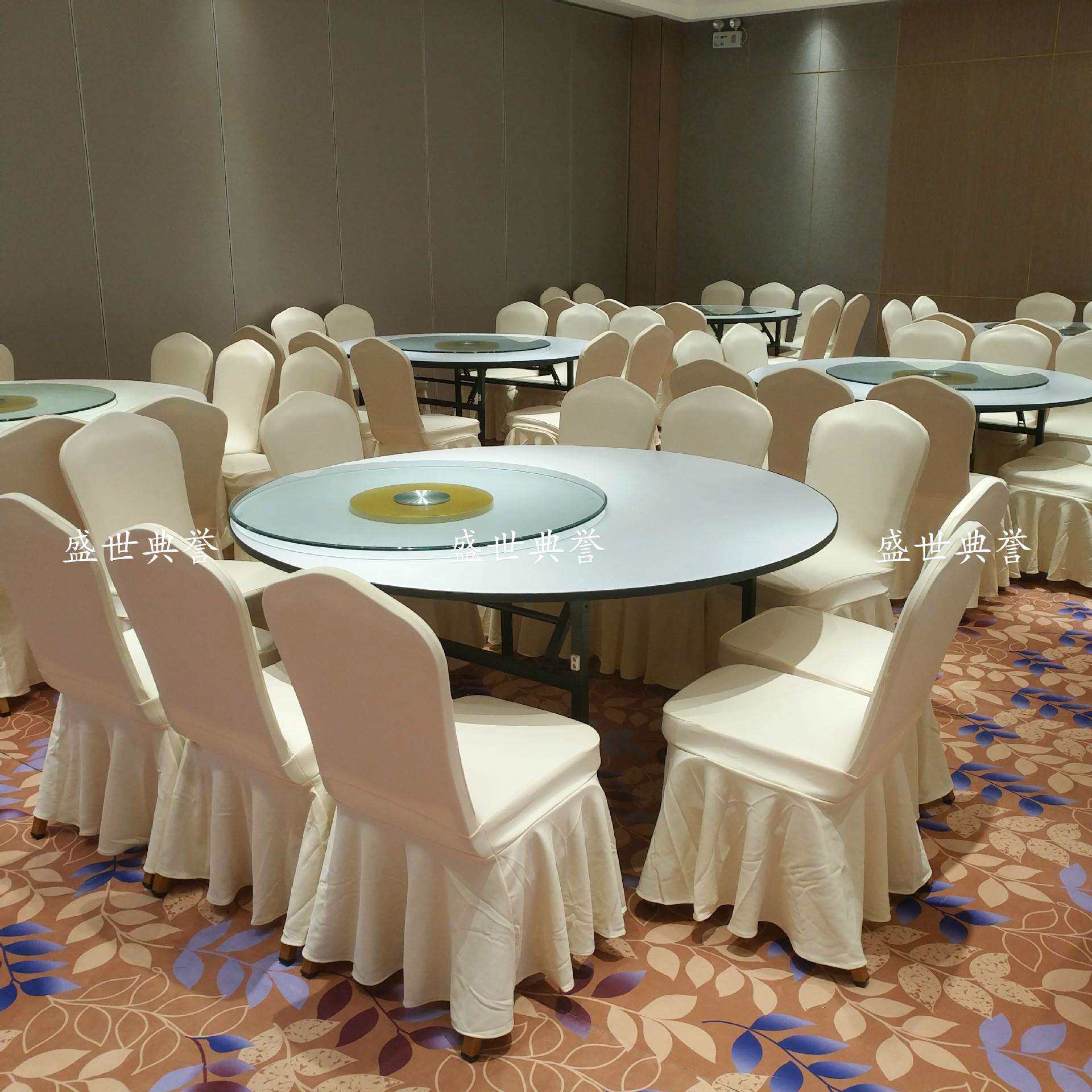 南昌饭店宴会厅婚礼塑钢底座玻璃转盘 酒店婚宴加厚钢化玻璃转盘