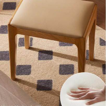 新品实木化妆凳现代简约橡木方凳北欧创意布艺梳妆台凳子家用