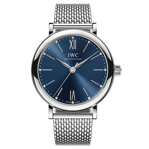 盒证[9.8新]万国柏涛菲诺系列精钢自动机械手表女IW357404