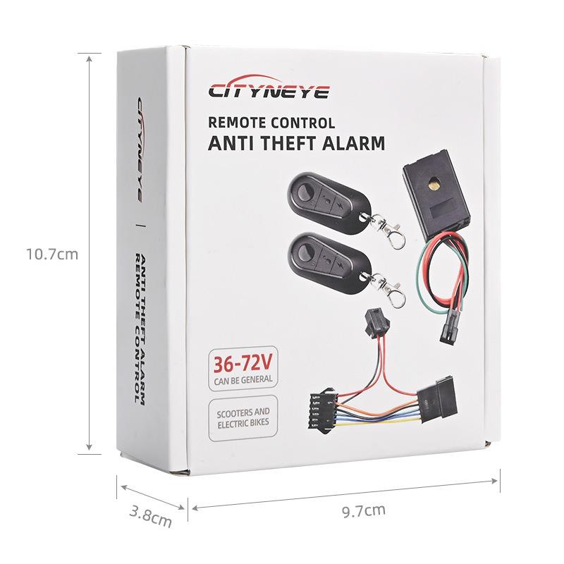 跨境电动车防盗器电瓶车遥控防盗锁支持一键启动锁电机36-72v通用