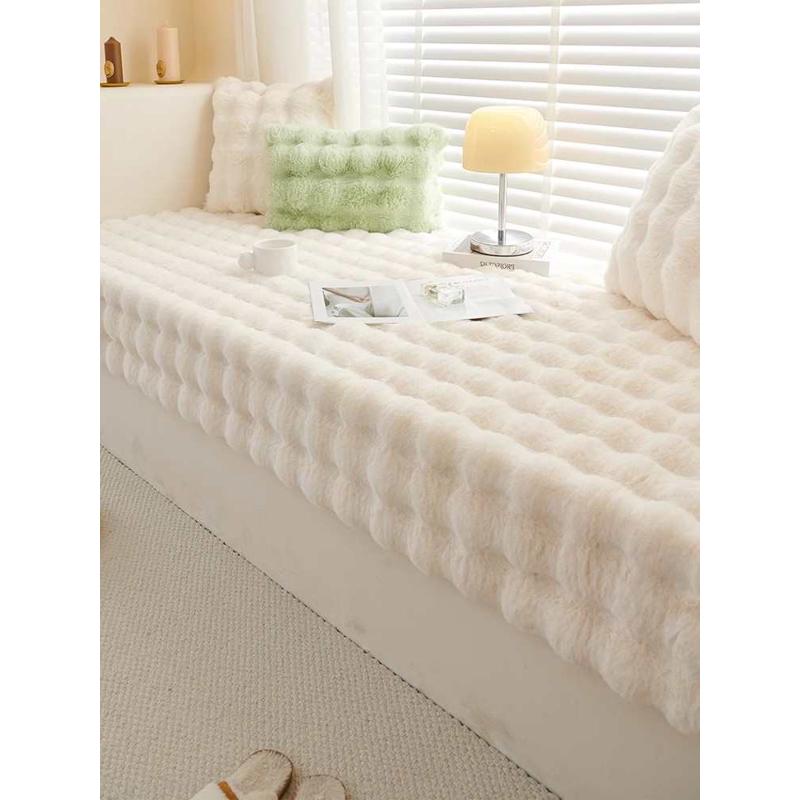 窗台垫飘窗垫2024新款冬季加厚兔兔绒阳台保暖绒毛毛榻榻米坐垫子