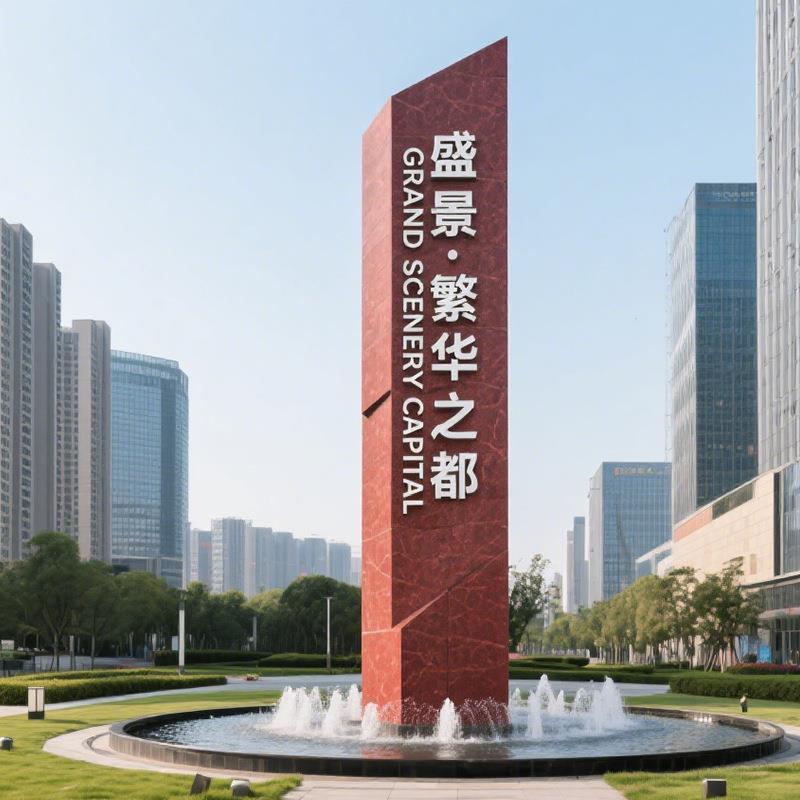 不锈钢精神堡垒定 制商场商业街指示牌导视牌标识牌厂家直供立体