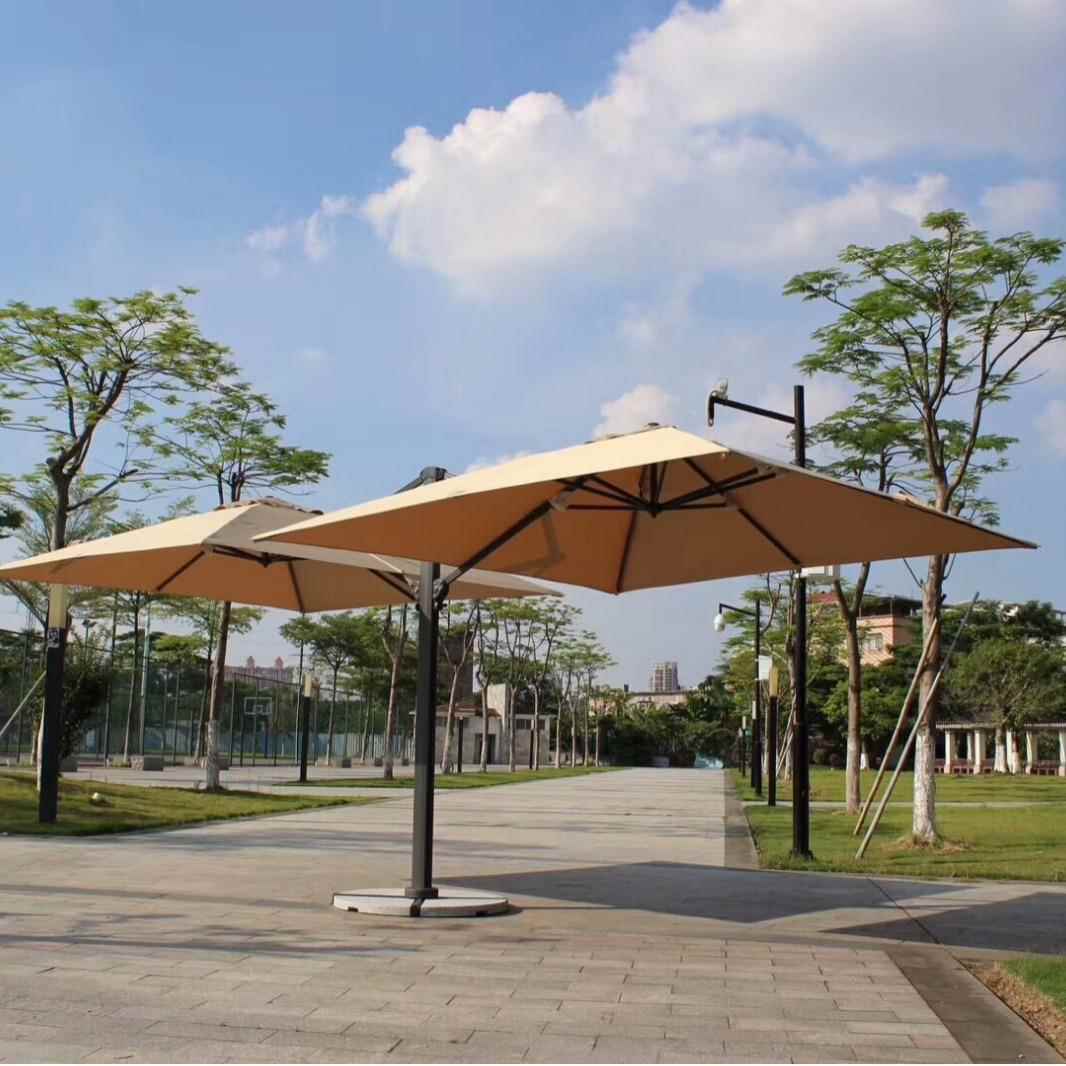 户外防雨遮阳伞岗亭伞庭院伞室外花园阳台大太阳伞摆摊商用双头伞