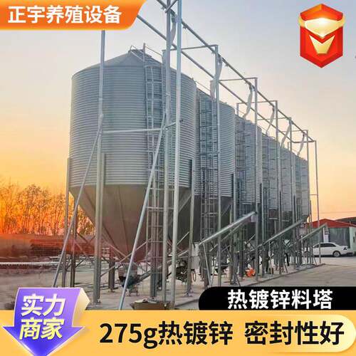镀锌养殖料塔畜牧自动化养殖设备养殖场饲料储存设备料仓镀锌料塔