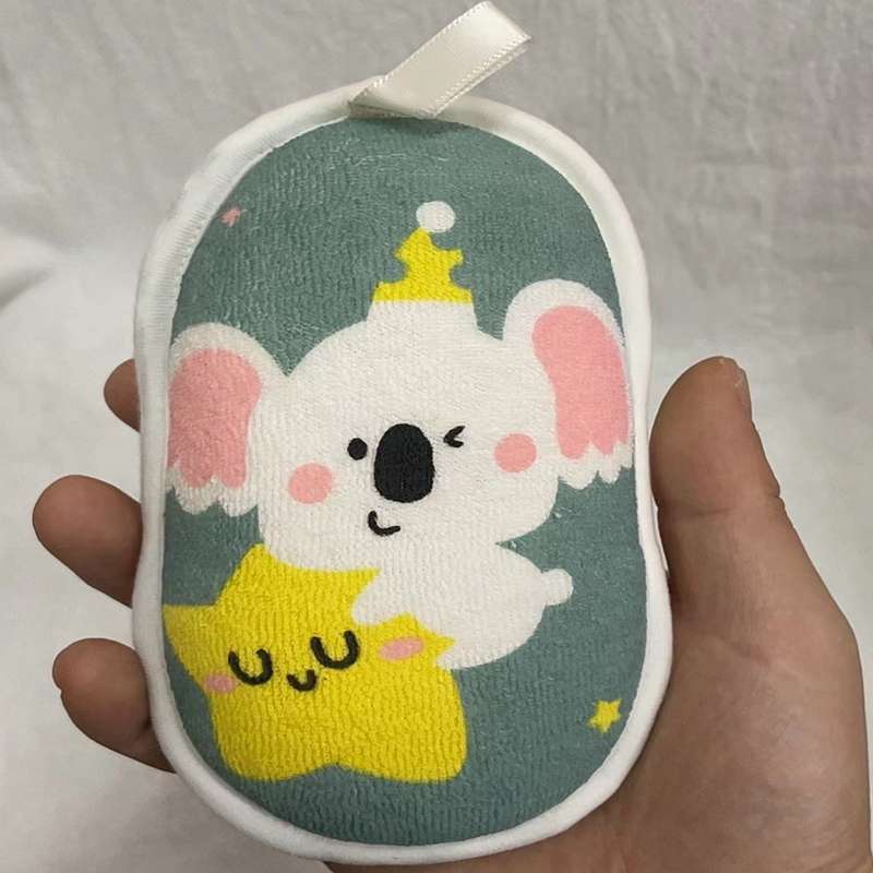 宝宝儿童洗澡纯棉沐浴擦卡通小孩神器婴儿洗澡海绵新生儿搓澡擦巾