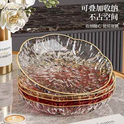 水果盘轻奢高级感果盘客厅高颜值骨碟干果零食糖果收纳盘水果盘子