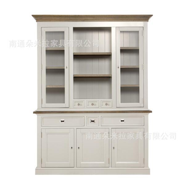 CG7RH美式实木高端豪物柜客厅展示柜储柜书书房华书柜