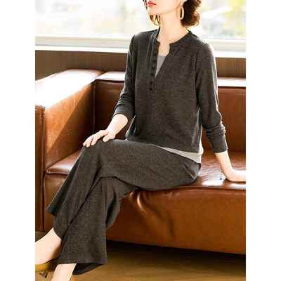 妈妈秋装休闲运动套装2025新款中老年女装春秋时尚宽松卫衣两件套