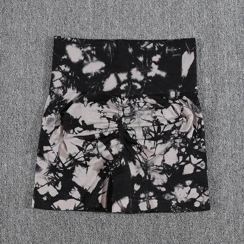 Tight shorts with zip float, high waist and abdominal