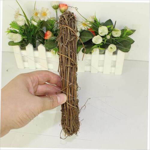 Christmas wreath rattan wreath DIY rattan ring pendant挂件