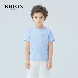 RBIGX瑞比克童装夏季星星绣花潮流净色显白儿童圆领短袖T恤