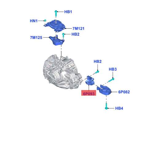 DV616P093LB 适用福特福克斯15 自动挡 发动机支架 波箱脚胶