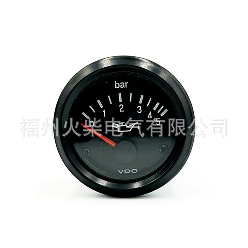 国产52mm VDO油压表铁壳0-5bar 12V/24V山推工程车用