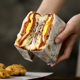 三明治包装纸防油纸汉堡包装盒，三文治食品饭团，纸芝士纸烘焙吸油纸