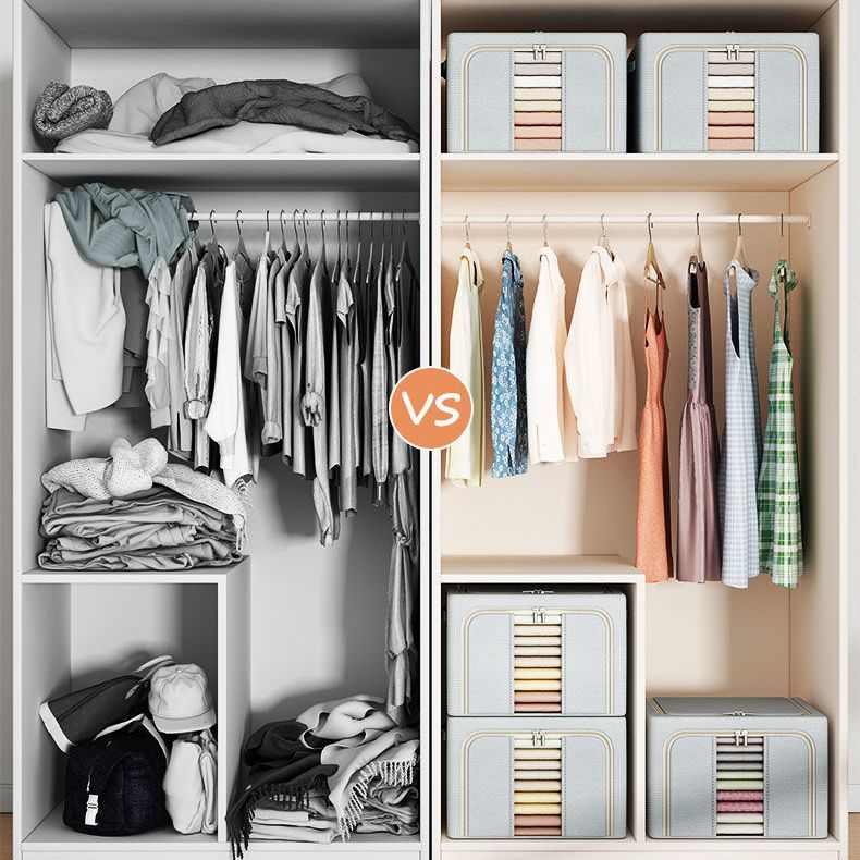 P8H衣服收纳箱家用布艺整理盒衣柜装衣物折叠筐袋牛津布储物箱子