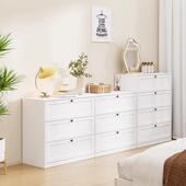 室钢代制五斗柜卧现简约储物多柜奶油风落202504 D地简易层抽屉柜