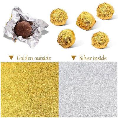200 Pcs Wrapping Paper Golden Tinfoil Baby Chocolates
