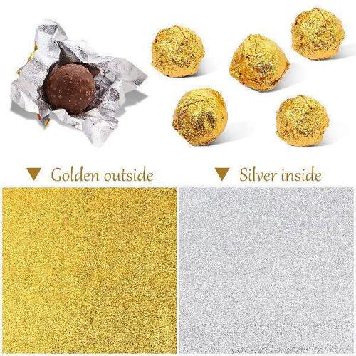 200 Pcs Wrapping Paper Golden Tinfoil Baby Chocolates