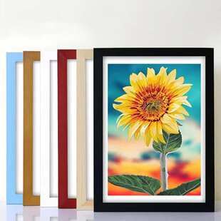 十字绣钻石画成品木质相框简约摆台画框A3寸摆台a4寸8K照片裱框