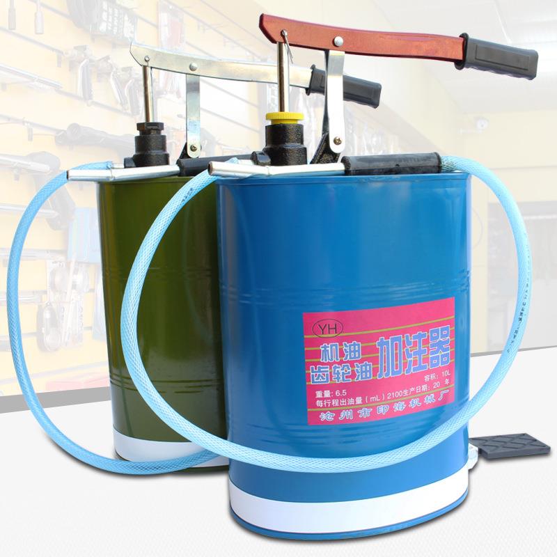 手动齿油加注器式压油杆机油桶油泵1轮0齿轮油注L气动机加注器20