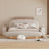 奶油风床头柜烤漆实木小型超窄25cm迷你轻奢现代窄柜