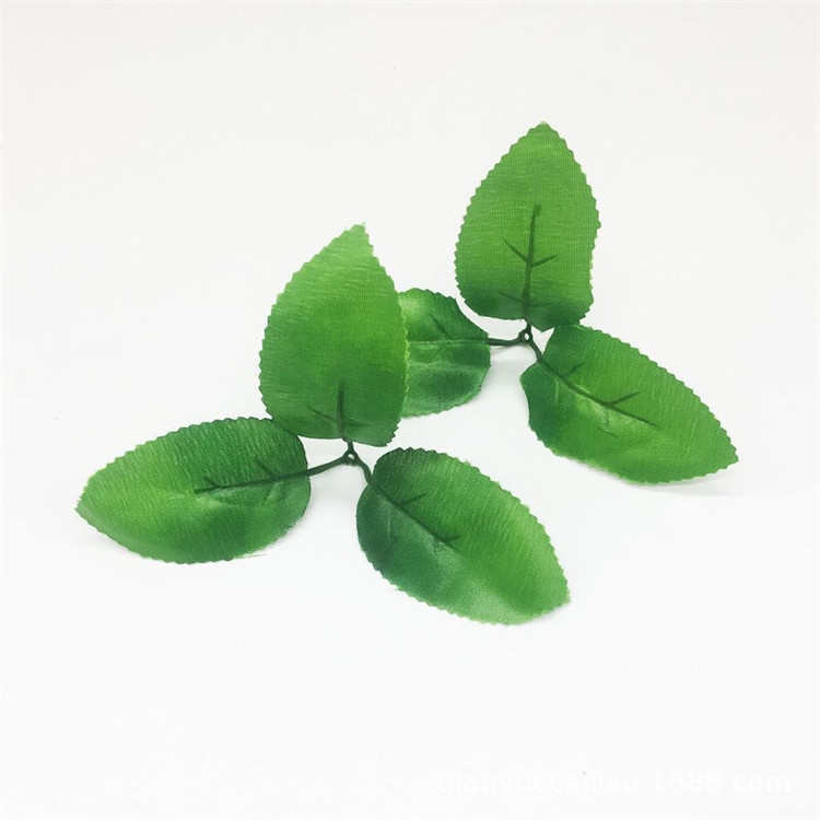 仿真直供藤条布花叶花叶花叶三叉子假花束玫瑰各种厂家花绢叶