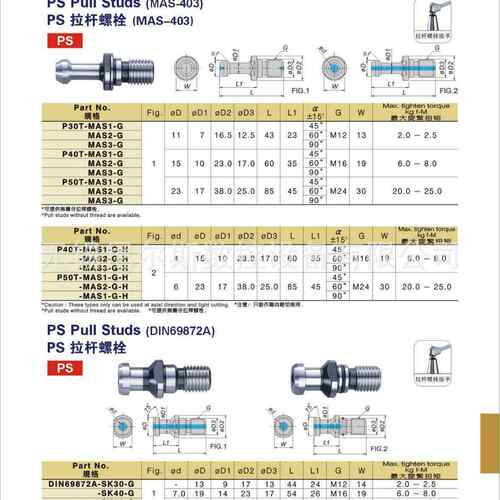 MAZAK DIN69872ISO7388拉杆螺栓