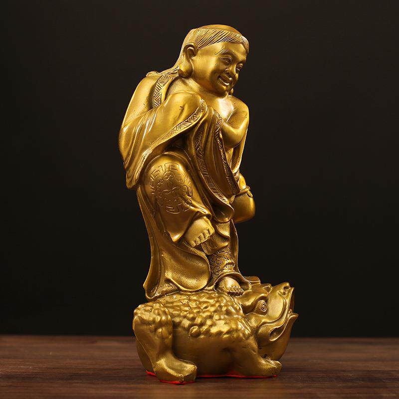 铜刘海戏金蟾摆HAI件大号业三黄足蛤蜍蟆蟾刘海戏金蝉开礼品中式