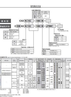 SM双轴双杆气缸CX2N1520-25/5气0/7FDM05/10/125/150/175/2C00滑
