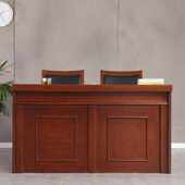 奈高主席台演讲台主持长条桌实木橡胶木会议台桌双人单桌1600 700