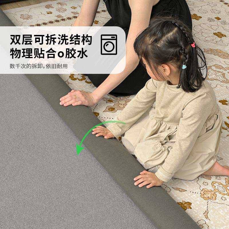 可拆洗地毯客厅2025新款波斯双层可机洗水洗卧室沙发床边隔音地垫