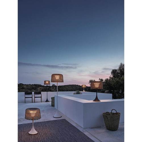 户外灯防水别墅庭院草地露台灯室外落地灯手工编织藤艺园林草坪灯